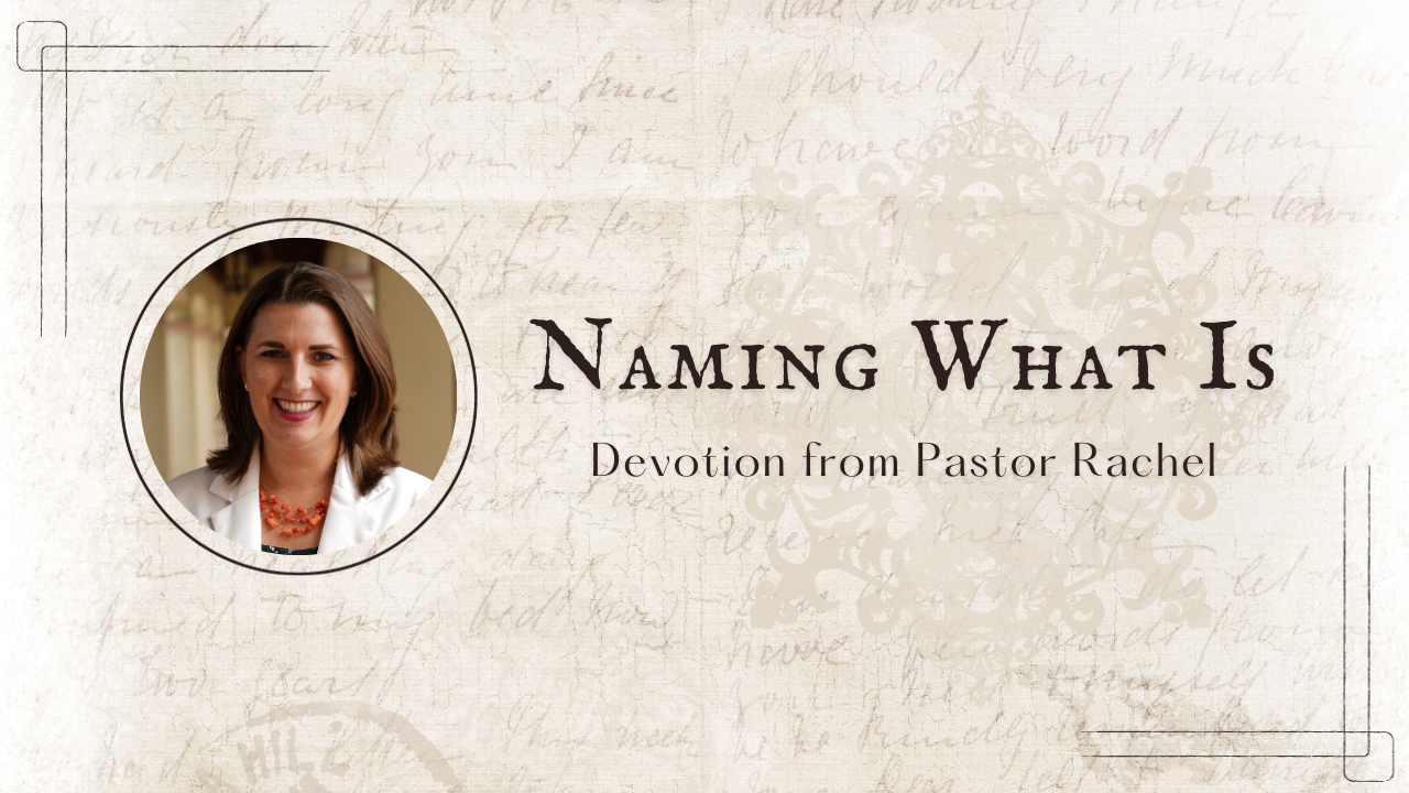 Devotion: Naming What Is